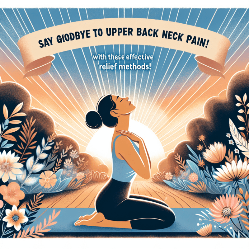 Say goodbye to upper back neck pain with these effective relief methods