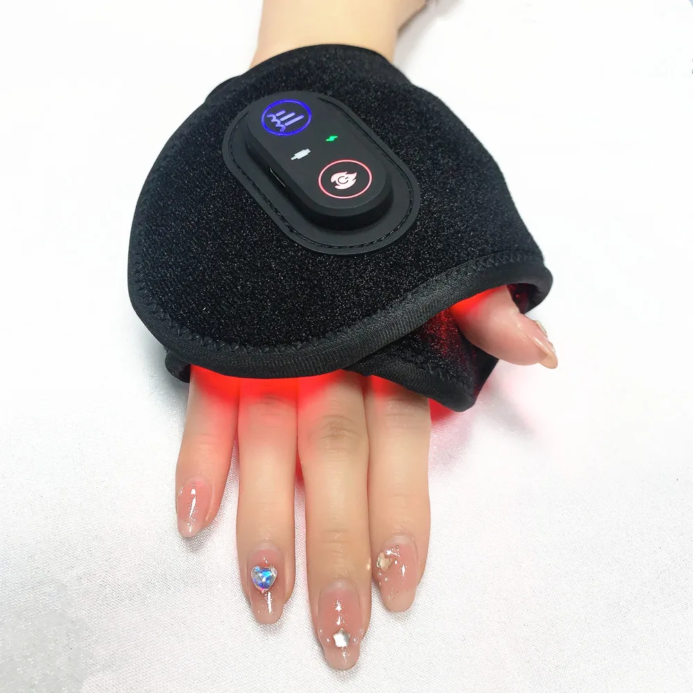 Battery 30min timer 660nm 850nm pain relief red light therapy hand wrist strap belt wrap